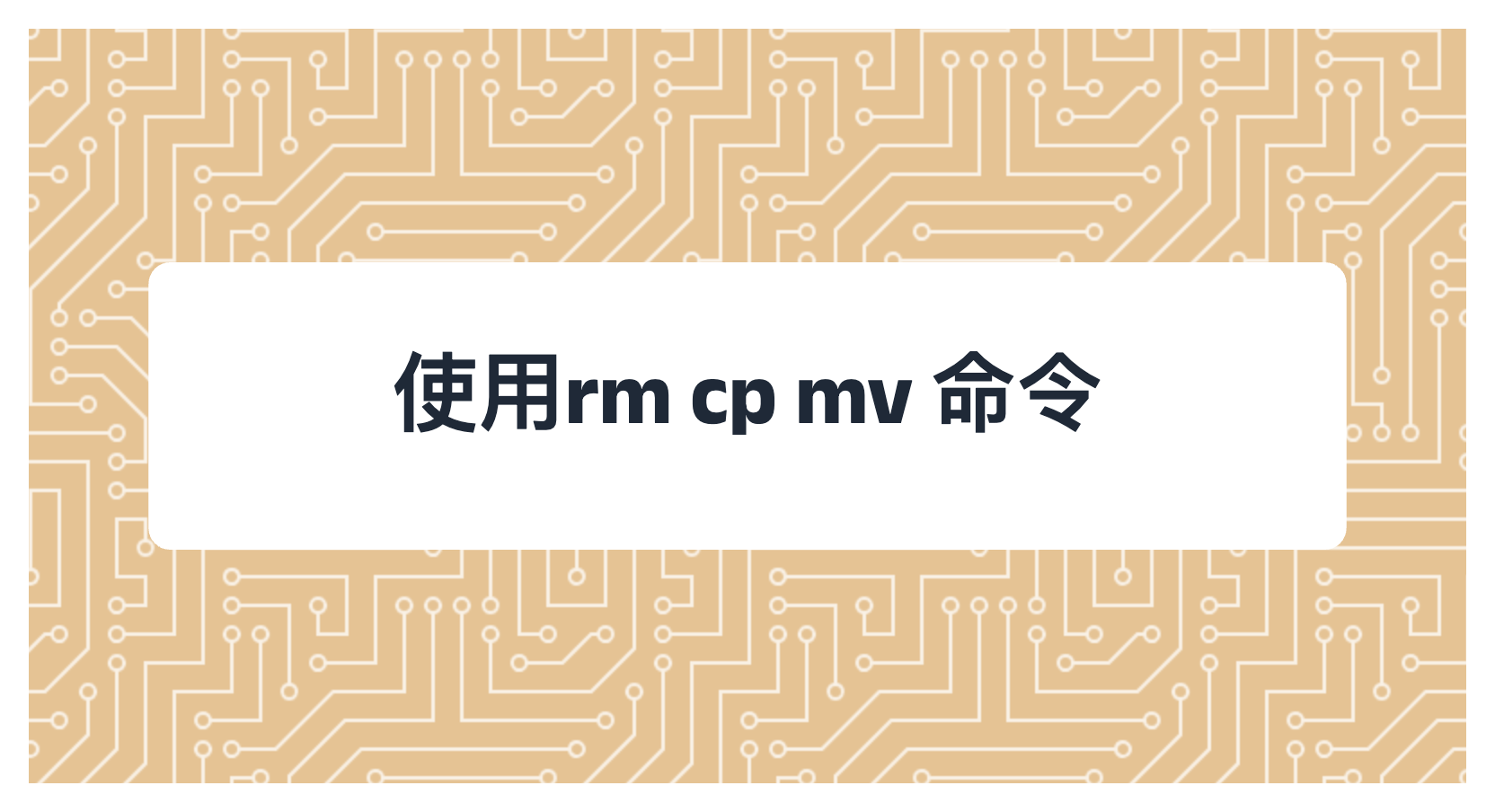 使用rm cp mv 命令
