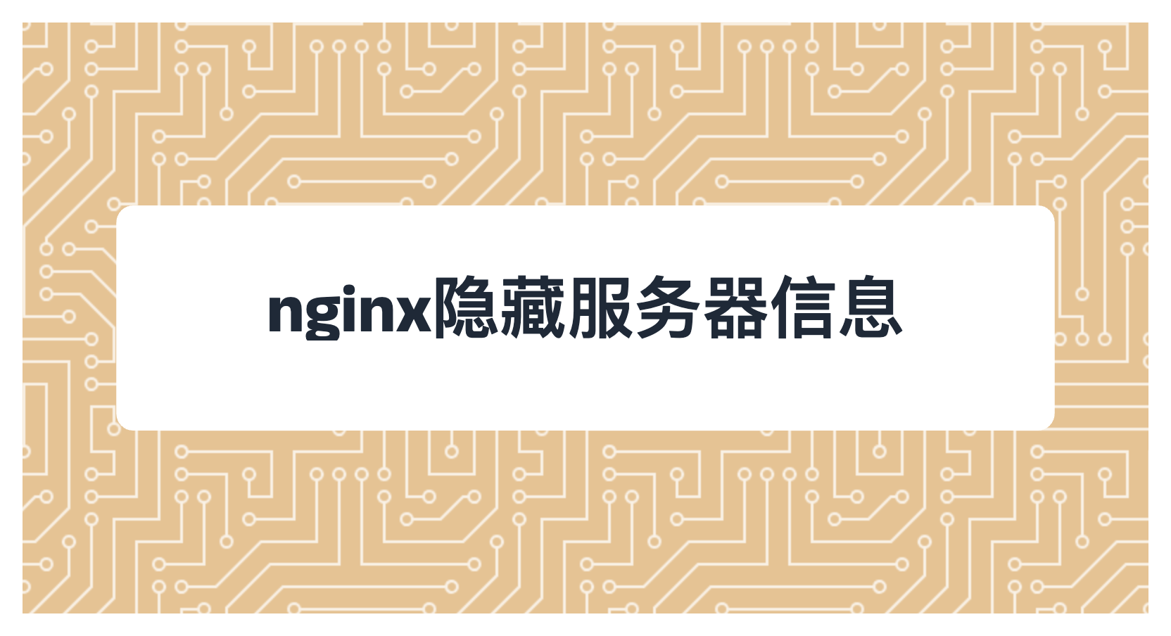 nginx隐藏服务器信息