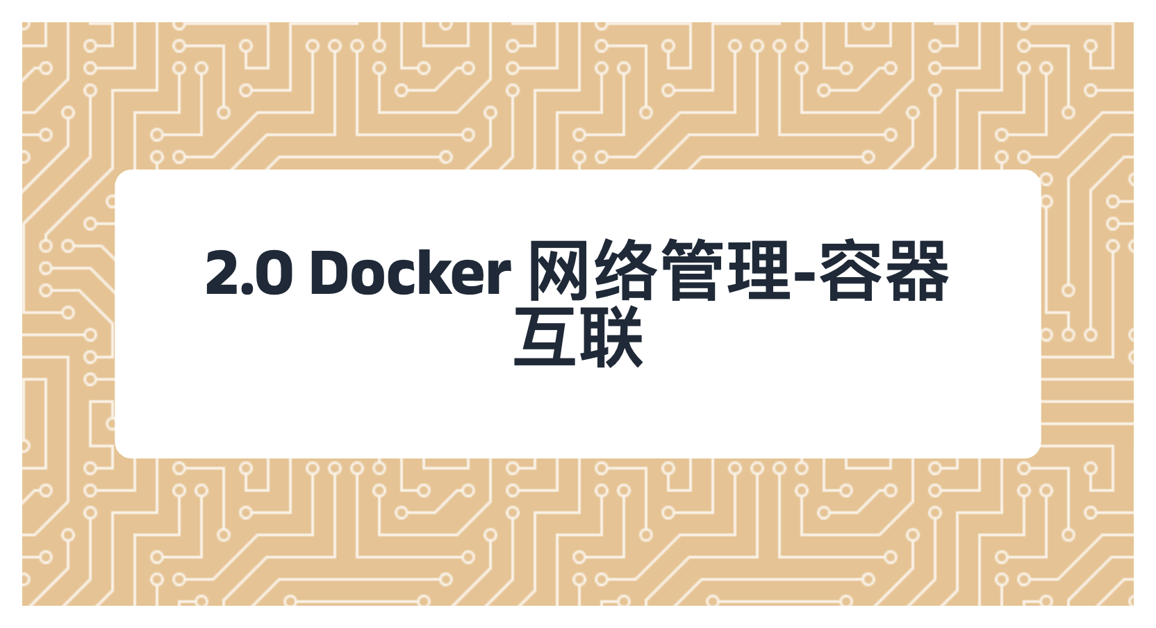 2.0 Docker 网络管理-容器互联