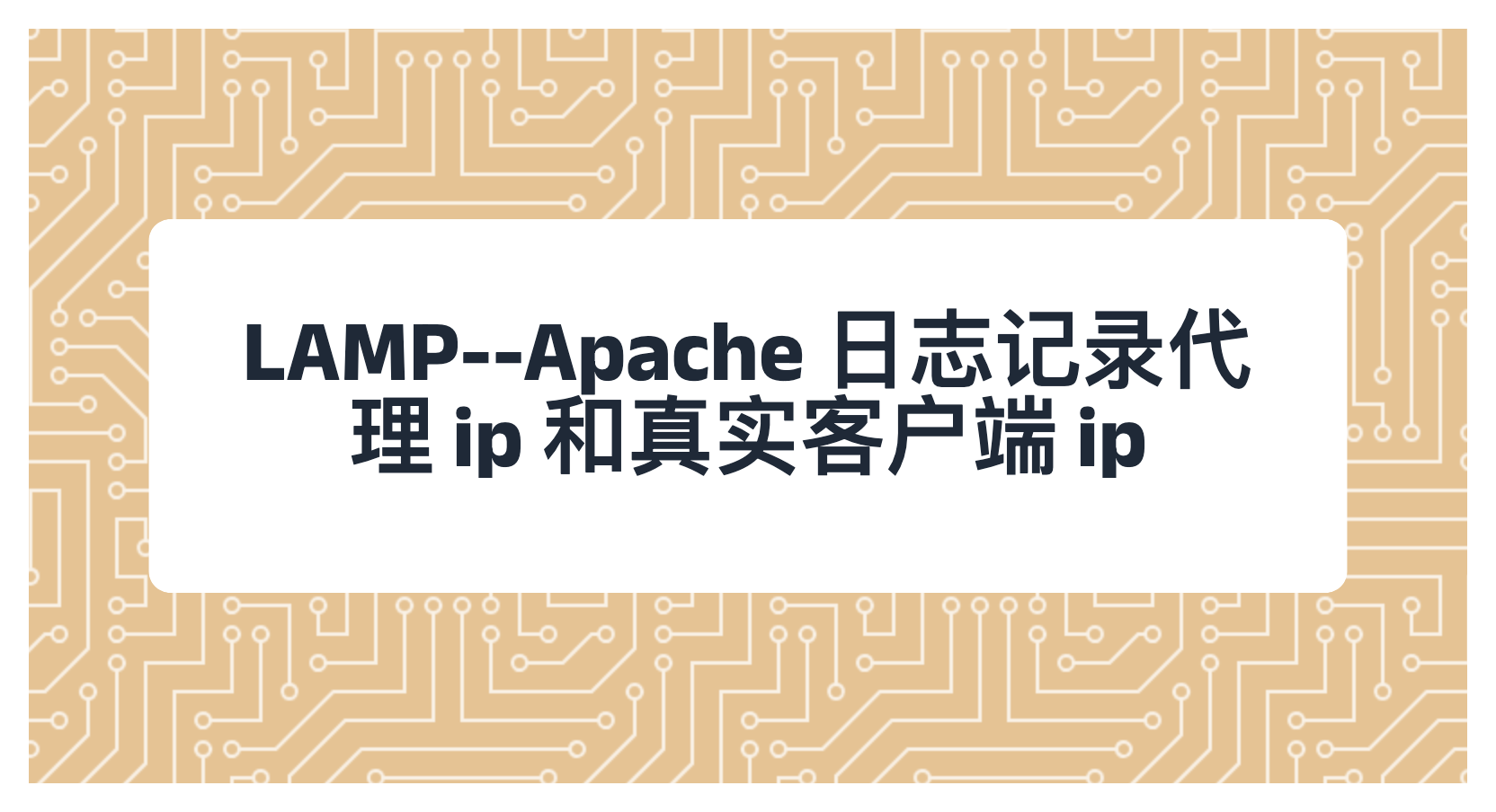 LAMP--Apache 日志记录代理 ip 和真实客户端 ip
