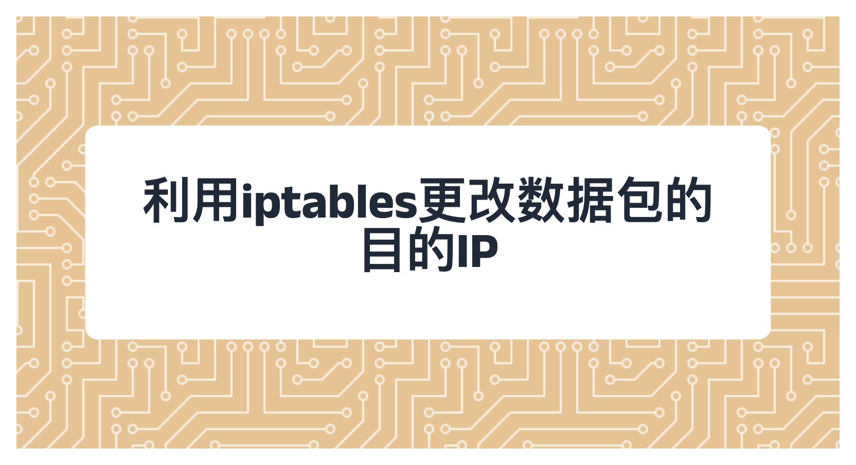 利用iptables更改数据包的目的IP