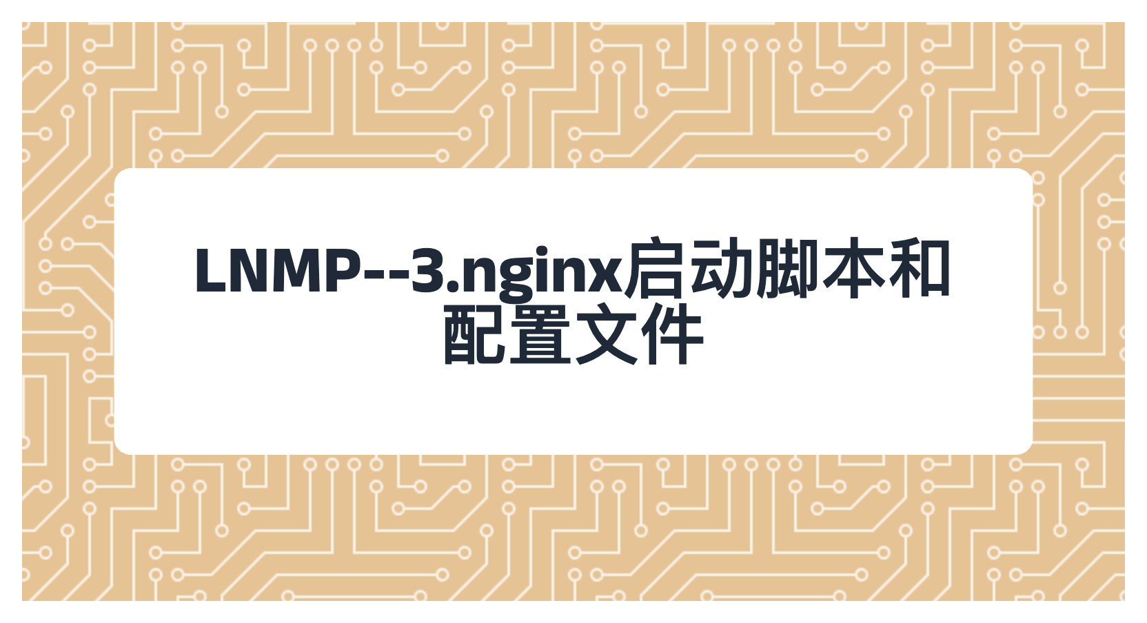 LNMP--3.nginx启动脚本和配置文件