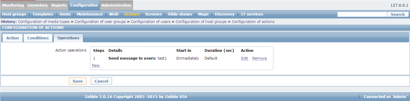 3.3 zabbix 配置邮件告警