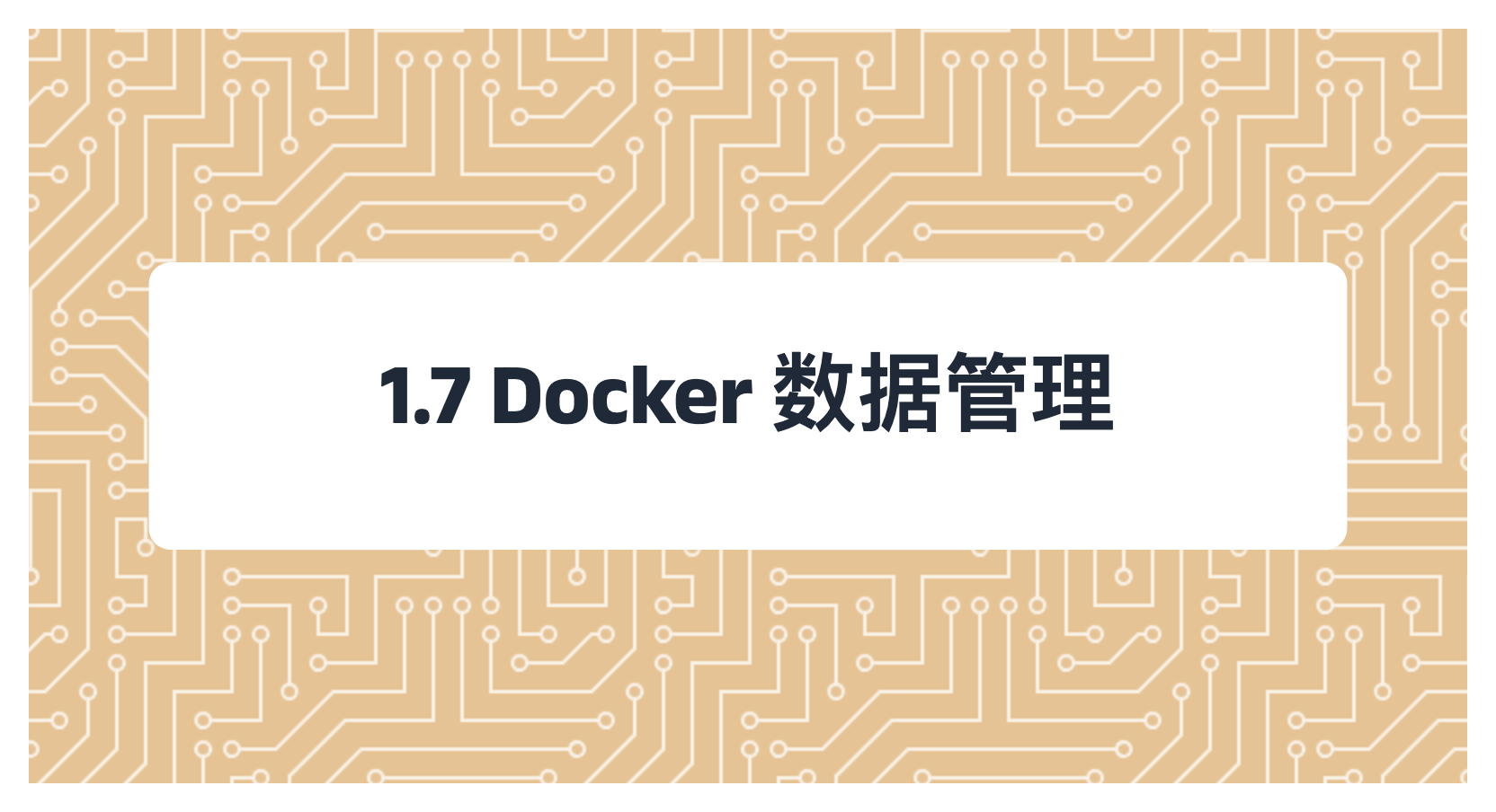 1.7 Docker 数据管理