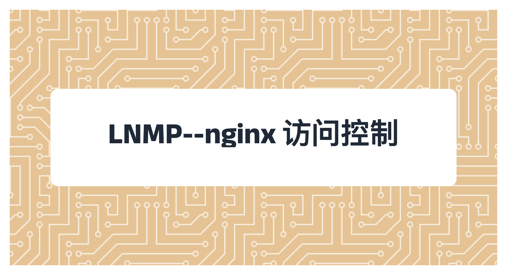 LNMP--nginx 访问控制