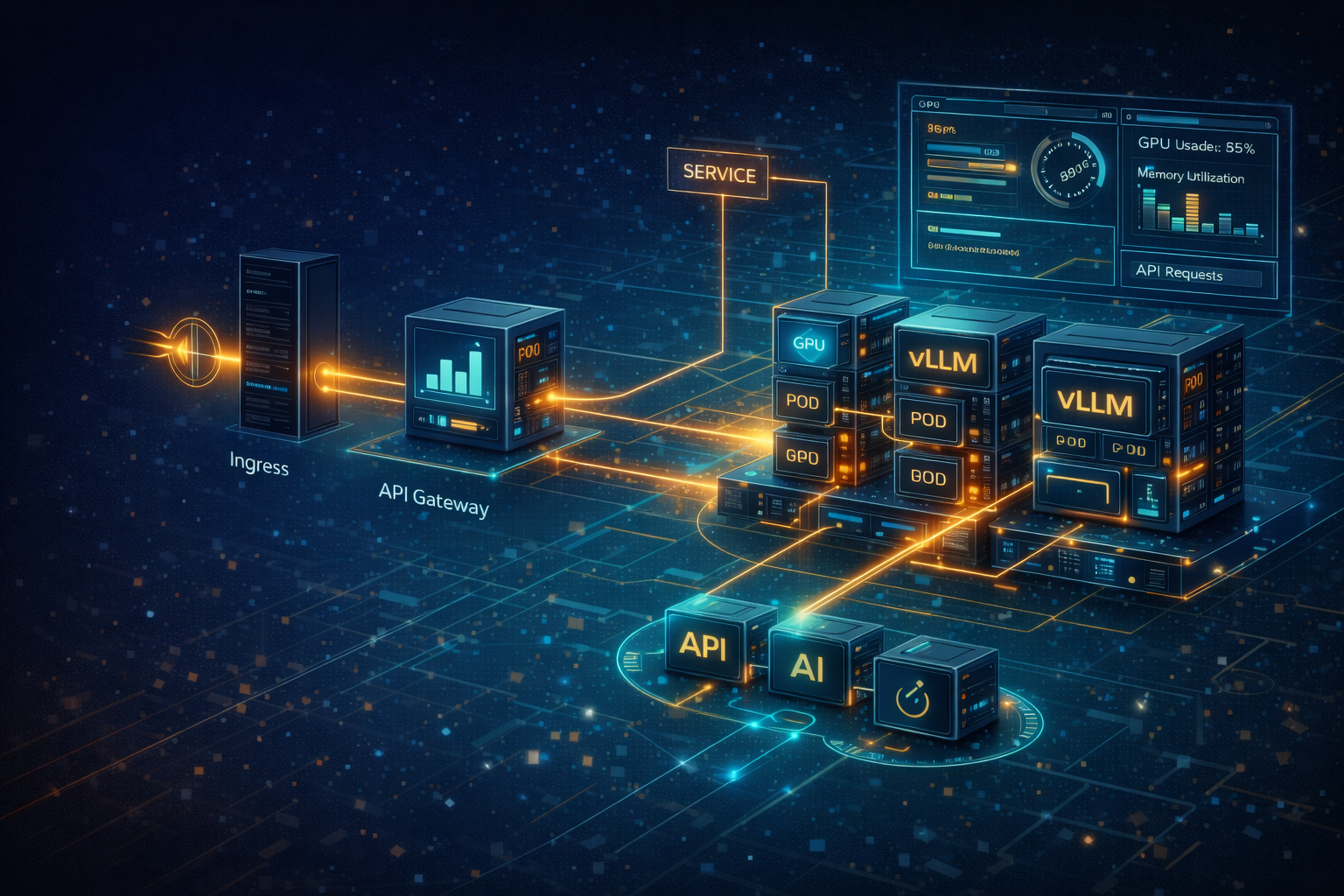 vLLM 上 K8S：服务部署、对外暴露、监控与验证